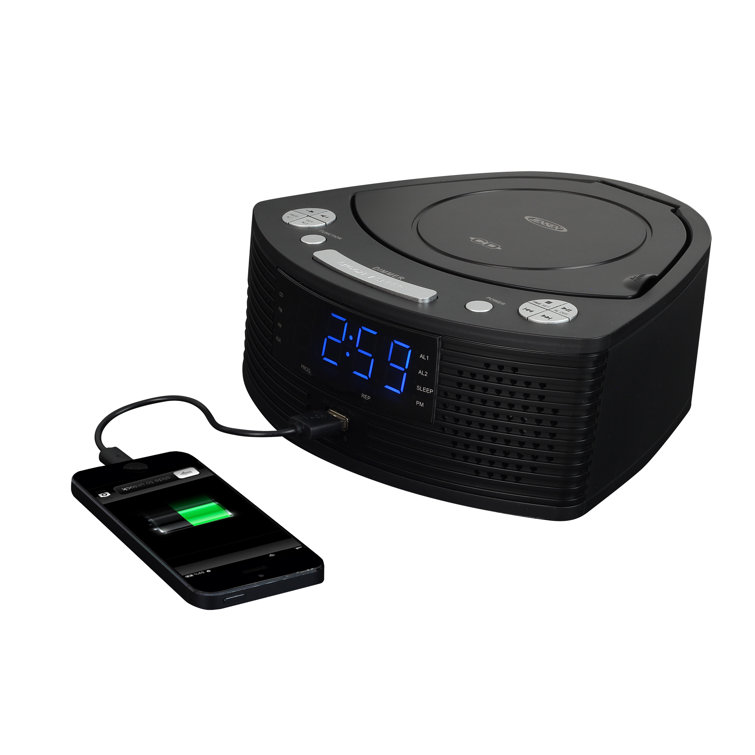 Jensen Stereo CD Player With Digital Dual Alarm Clock Radio Wayfair